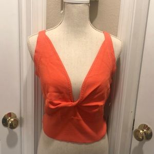 Nicole Miller twist front crop top.